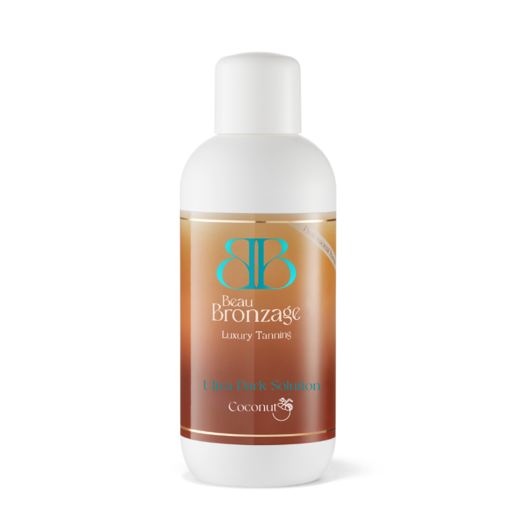 Beau Bronzage 1 litre bottle of Professional Tanning Solution in Ultra Dark, coconut scented